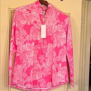Lilly Pulitzer Vibrant Pink Tropical Print Jacket